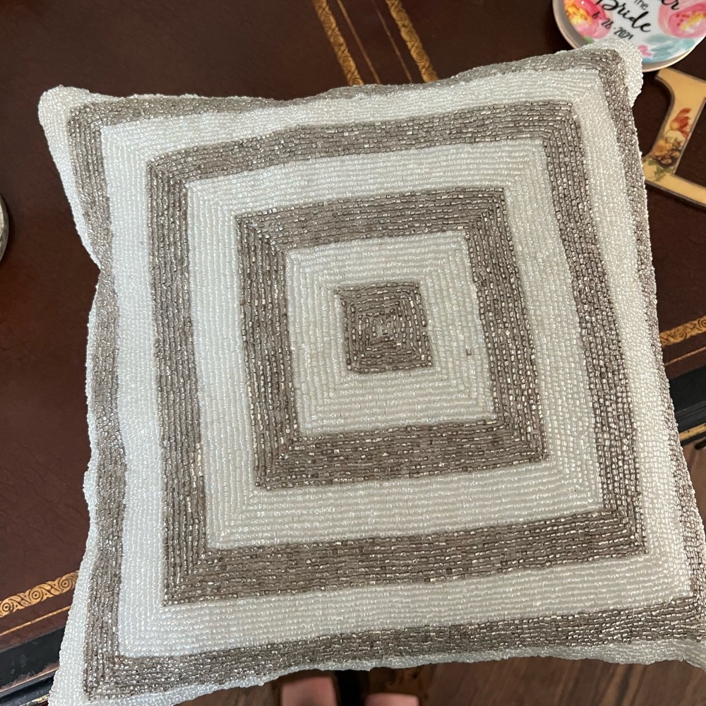 Cynthia Rowley beaded pillow